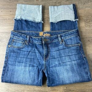 Kut from the Kloth Women’s Mid Rise Catherine Boyfriend Cuff Jeans, size 10